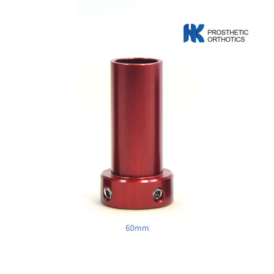 Adaptador de tubo curto pediátrico de alumínio comprimento 60 mm diâmetro 22 mm
